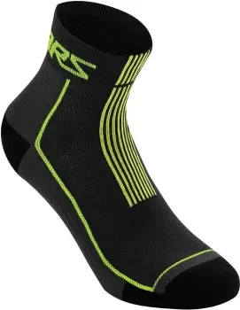 Alpinestars Summer 9 Socks, black-yellow Size M black-yellow, Size M