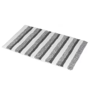 Showerdrape Milton Stripe Bath Mat Grey