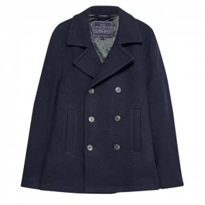 Jack Wills Bickmor Wool Peacoat - Navy