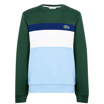 Lacoste Blocked Crew Sweatshirt - Blue