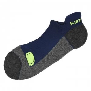 Karrimor 2 Pack Running Socks Mens - Navy/FluoYellow