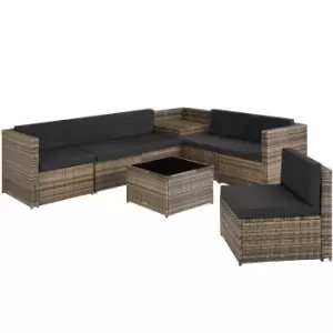 Tectake Verona Rattan Garden Sofa Set - Brown