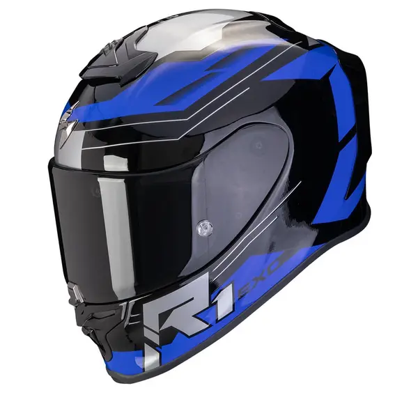 Scorpion EXO-R1 Evo Air Blaze Black Blue Full Face Helmet L