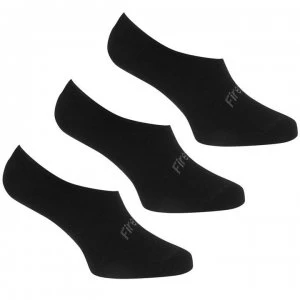 Firetrap 3 Pack Invisible Socks Mens - Black