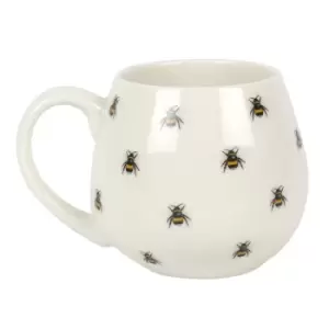 All Over Bee Print Rounded Mug