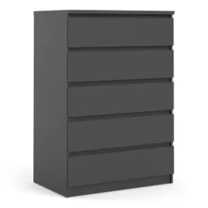 Naia Chest Of 5 Drawers In Black Matt