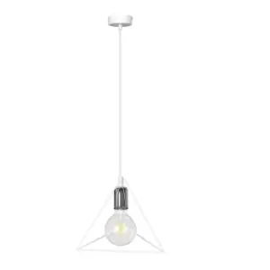 Dex White Slim Pendant Ceiling Light 1x E27