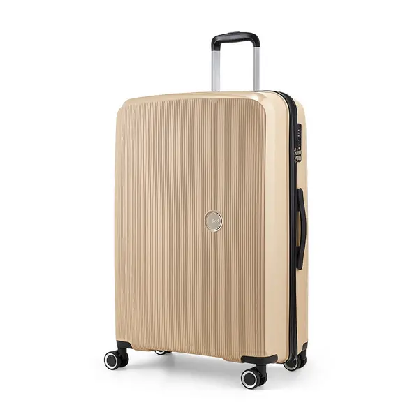 Rock Luggage Hudson IL49301 8 Wheel Hardshell Large Champagne Suitcase