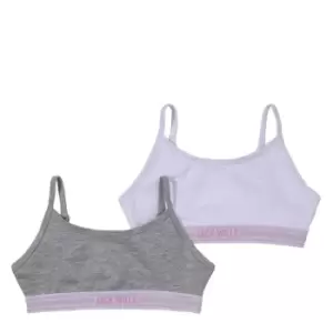 Jack Wills Wills Kids Girls Multipack Bralettes 2 Pack - Grey