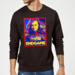 Avengers Endgame Captain Marvel Poster Sweatshirt - Black - M