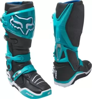 FOX Instinct Motocross Boots, turquoise, Size 46, turquoise, Size 46