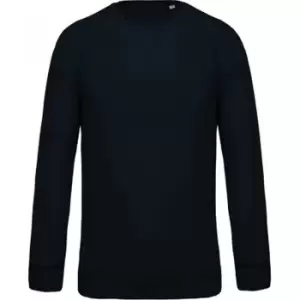 Kariban Mens Organic Raglan Sweatshirt (XXL) (Navy)