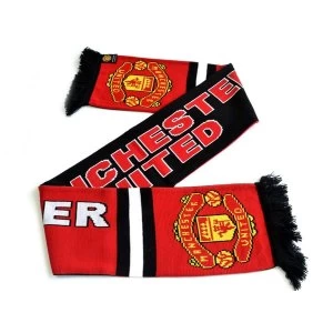 Man Utd Supporters Jacquard Knit Scarf