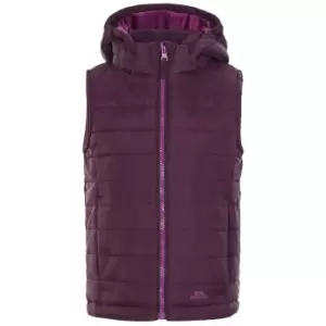 Trespass Girls Aretha Hooded Casual Gilet (3-4 Years) (Potent Purple)