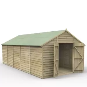 Forest Garden 20X10 Ft Apex Overlap Wooden Shed With Floor (Base Included)