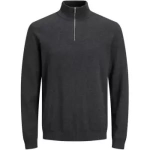 Jack and Jones Zip Neck Knit - Grey