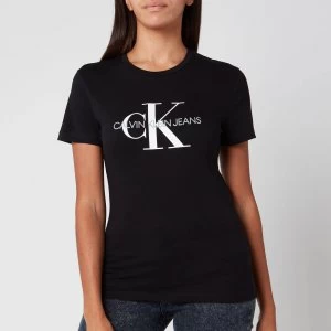 Calvin Klein Jeans Womens Monogram Logo Regular Fit T-Shirt - CK Black - S