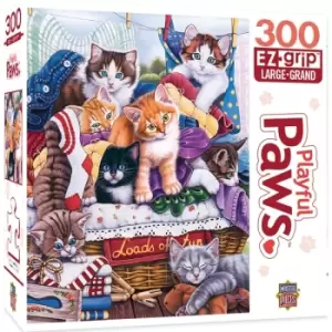 Masterpieces Puzzle Playful Paws Loads of Fun Ez Grip Puzzle 300 piece jigsaw puzzle