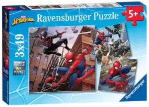 Marvel Spider Man, 3x 49 Piece Jigsaw Puzzles