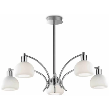 Ideal Lux Lighting - Ideal Lux Tokyo - 5 Light Multi Arm Ceiling Pendant Chrome, E14