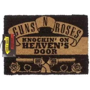 Official Knockin On Heavens Door Door Mat (One Size) (Brown/Black) - Brown/Black - Guns N Roses