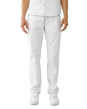 True Religion Ricky Flap Straight Fit Super T Jeans in Optic White