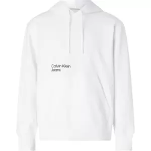 Calvin Klein Jeans Blurred Colored Address Hoodie - White