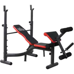 Multifunctional Weight Bench, Strength Exercise Workout Starter Kit - Black - Homcom