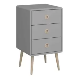 Softline Grey 3 Drawer Chest, Grey