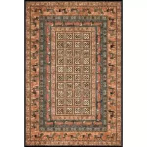 Mastercraft Kashqai Rug - 4301/500 - 200 x 300cm, Wool, Star - Orange