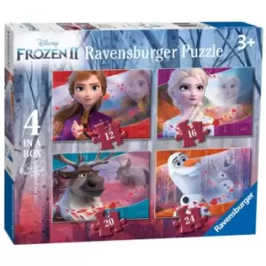 Disney Frozen 2, 4 in a Box (12, 16, 20, 24pc) Jigsaw Puzzles, 19x14cm