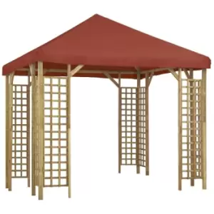 Gazebo 3x3 m Terracotta Vidaxl Brown