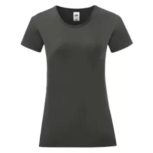 Fruit Of The Loom Womens/Ladies Iconic T-Shirt (XXL) (Light Graphite)