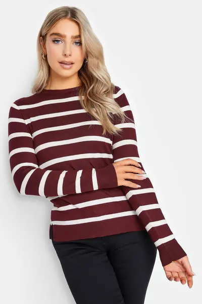 M&Co Long Sleeve Jumper Burgundy