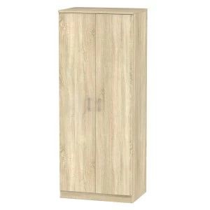 Yelanto Ready Assembled 2-Door Wardrobe - Oak