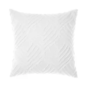 Palm Springs Ogee Tufted Pillow Sham White