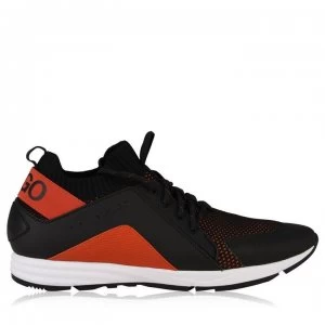 Hugo Boss Hybrid Knit Runner Trainers Black 001 Men