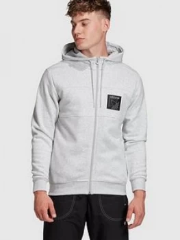 Adidas Originals Spirit Icon Full Zip Hoodie - Light Grey Heather