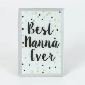 Celebrations Best Nanna Ever Glass Plaque