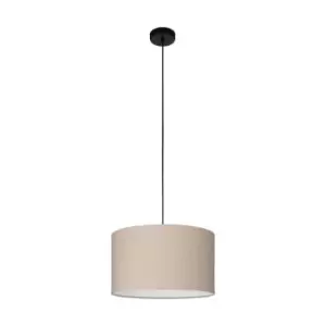 EGLO Feniglia Natural Linen Drum-shaped Pendant Light