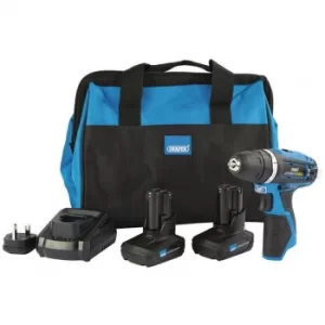 Draper Storm Force&amp;#174; 10.8V Power Interchange Rotary Drill Kit (+2x 4Ah Batteries, Charger and Bag)