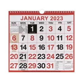 Wirebound Month To View 2023 Calendar 249mm x 231mm KFYC2223