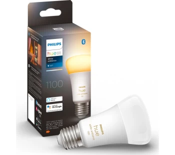 PHILIPS HUE White Ambiance Bluetooth LED Bulb - E27, 1100 Lumens, White