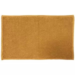 The Linen Yard Loft Woven Cotton Anti-slip Bath Mat Ochre