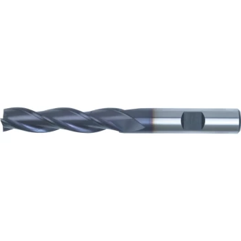 16.00MM HSS-Co 8% 3 Flute Weldon Shank Long Series Slot Drills - TiAlN Coated