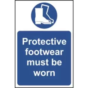 Protective footwear must be worn - Self Adhesive Sign 400 x 600mm