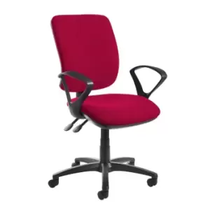 Dams MTO Senza High Back Operator Chair with Fixed Arms - Ocean Blue