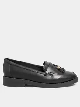 Yours Extra Wide Fit Tassel Loafer Black, Size E, Women