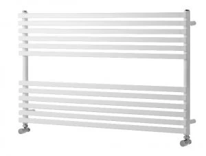 Wickes Invent Square Horizontal Designer Towel Radiator - White 600 x 1000 mm