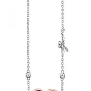 Ladies Guess Two-Tone Steel and Rose Plate Grace Necklace